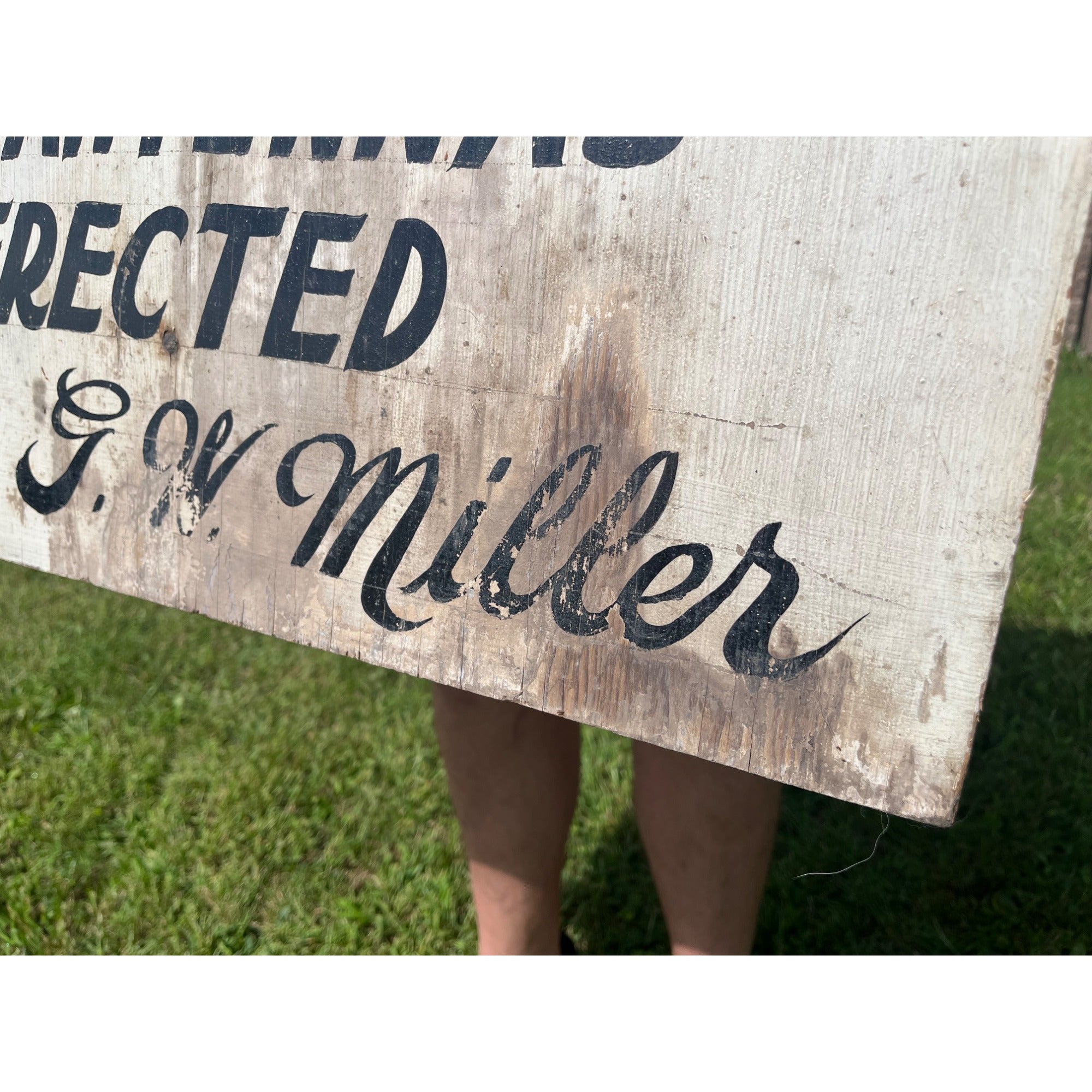 Vintage Radio Repair Tubes Tested Wooden Trade Hand Painted Sign Advertising