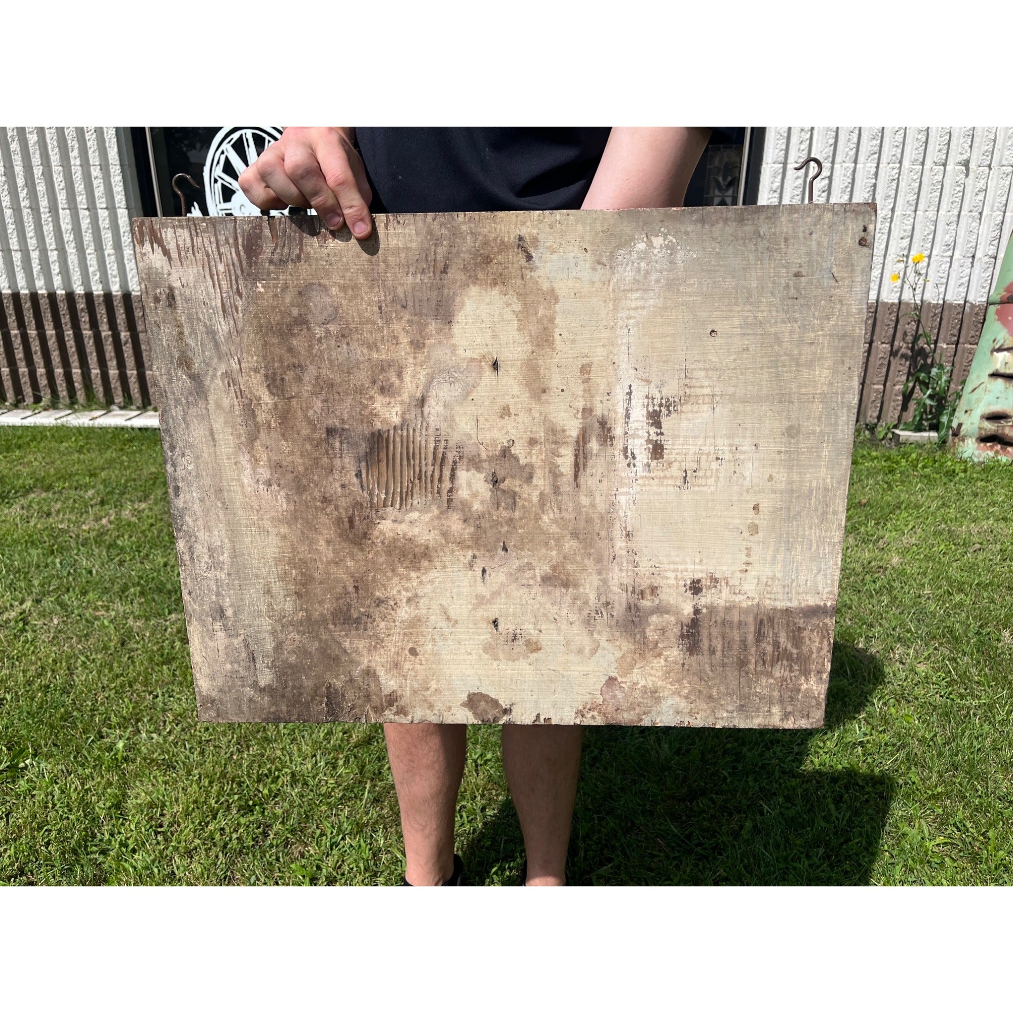 Vintage Radio Repair Tubes Tested Wooden Trade Hand Painted Sign Advertising