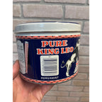 Vintage 1980s King Leo Stick Candy Tin 2lb Can Peppermint Lion Nashville TN