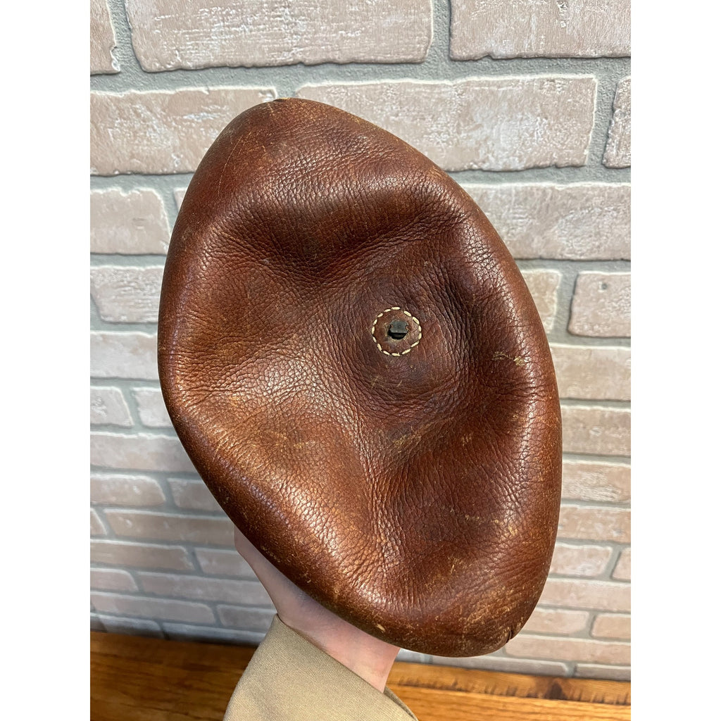 Antique Original Leather Football 1910s Hand Stitched Football 7 Lace Melon Ball