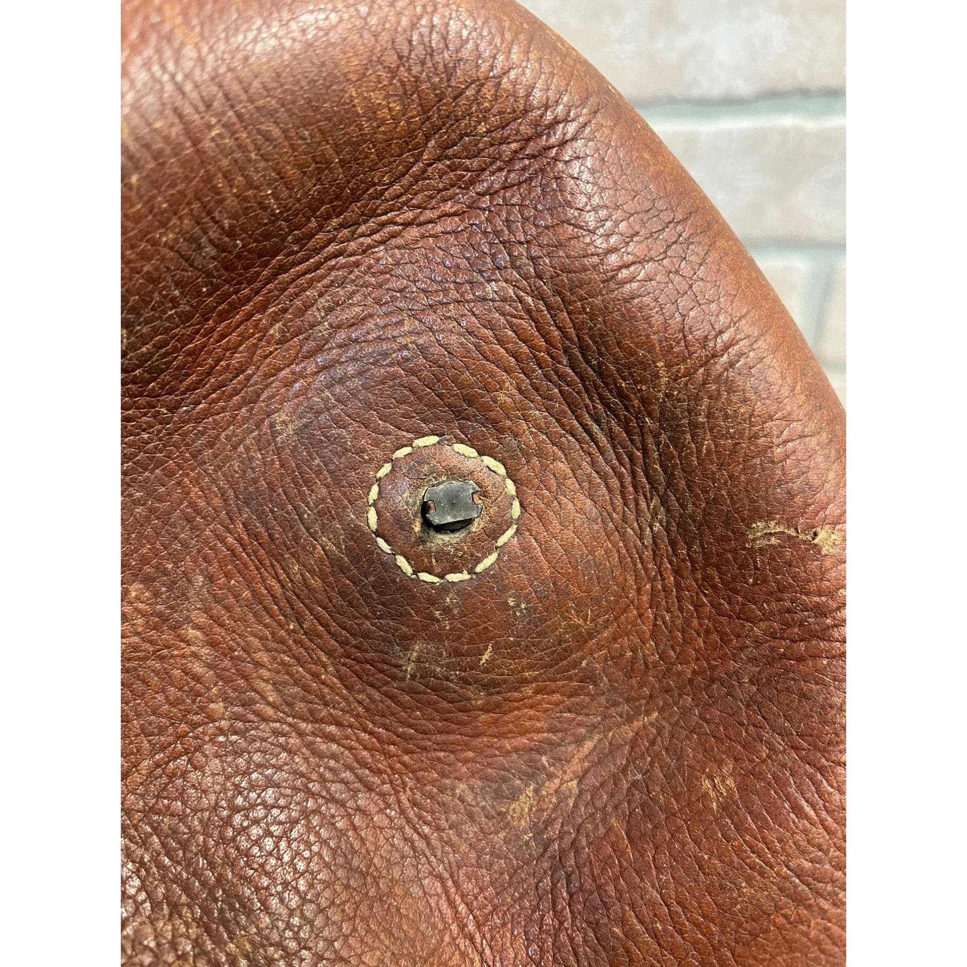 Antique Original Leather Football 1910s Hand Stitched Football 7 Lace Melon Ball