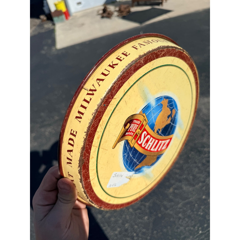 Vintage 1954 Schlitz Beer Tray Schlitz Brewing Company Serving Tray Metal 13"