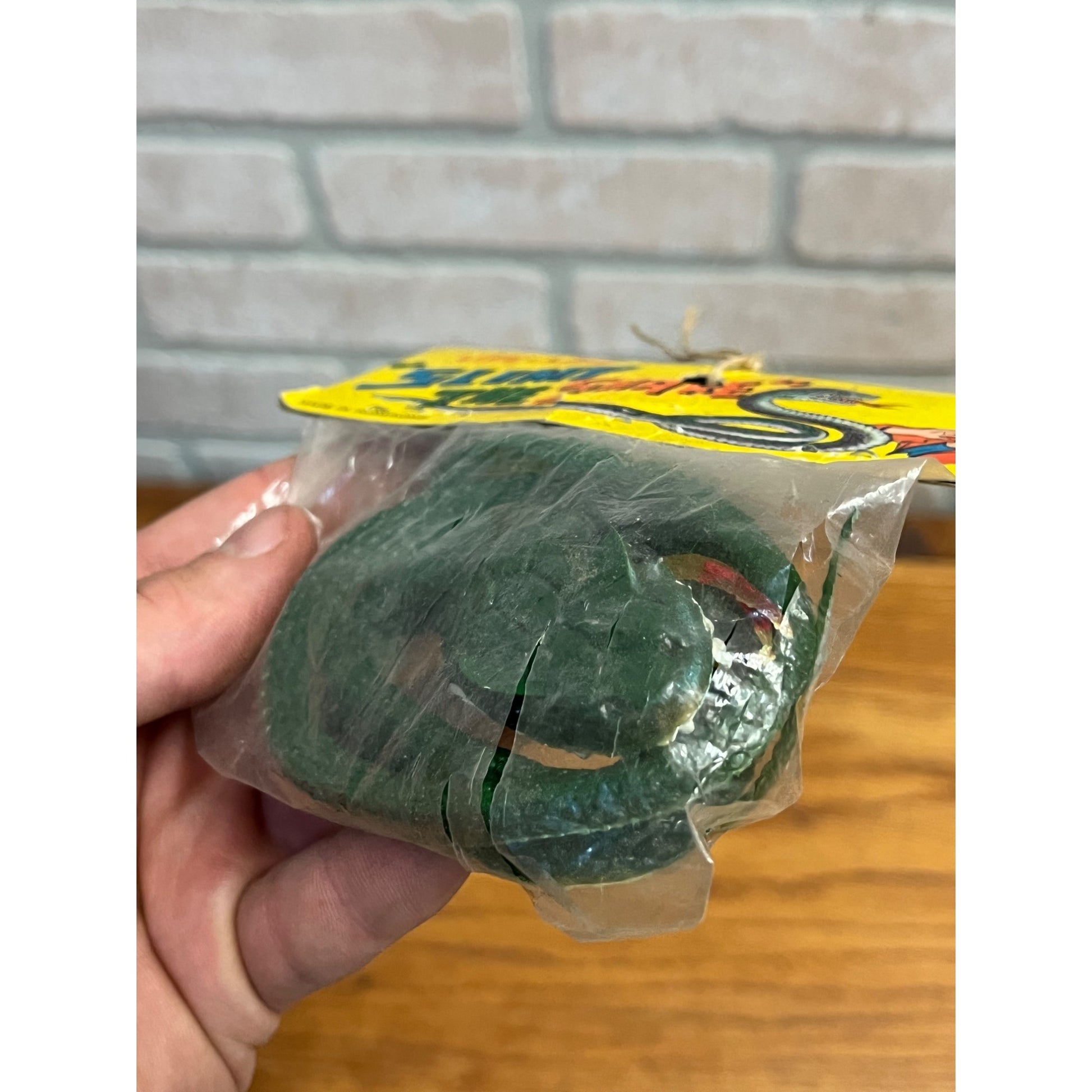 Vintage Novelty Joke & Gag 1960s Slimy the Snake Rubber Green Dime Store Toy