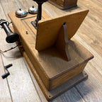 Antique Oak Chicago Telephone Supply Co. Hand-Crank Wall Mount Indiana