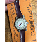 Vintage 1950s Tick Tock Stem Winding Toy Watch Novelty Japan NOS NEW on Card