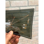 Vintage Bucyrus Erie Shovel Crane Advertising Ashtray Trinket Glass Tray