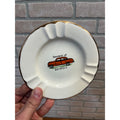 Vintage 1950s Souvenir of Detroit Michigan Mich. MI Ceramic Ashtray Trinket 6"