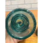 Antique H.G. Co. Domed Aqua Blue Green Glass Telephone Insulators Lot (3)