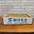 RARE Vintage S'More Wooden Soda Pop Crate Carrier Chaseburg Wis 1965 Smore MINT