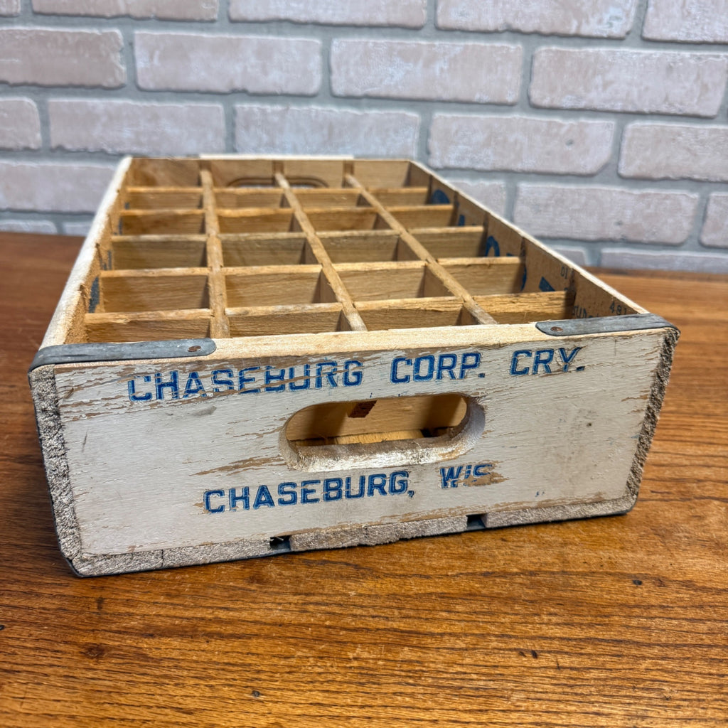 RARE Vintage S'More Wooden Soda Pop Crate Carrier Chaseburg Wis 1965 Smore MINT