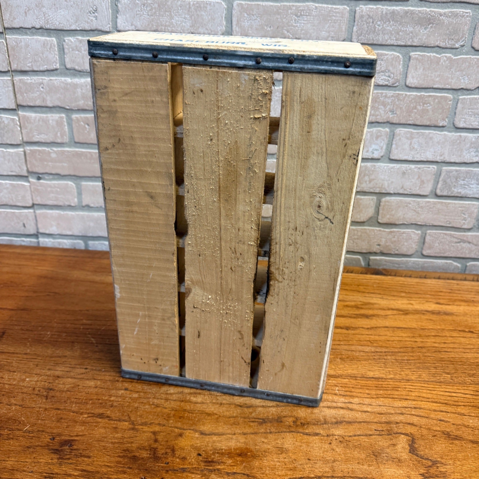 RARE Vintage S'More Wooden Soda Pop Crate Carrier Chaseburg Wis 1965 Smore MINT