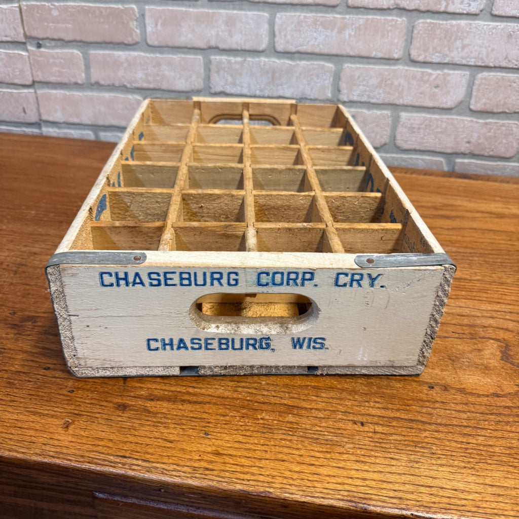 RARE Vintage S'More Wooden Soda Pop Crate Carrier Chaseburg Wis 1965 Smore MINT