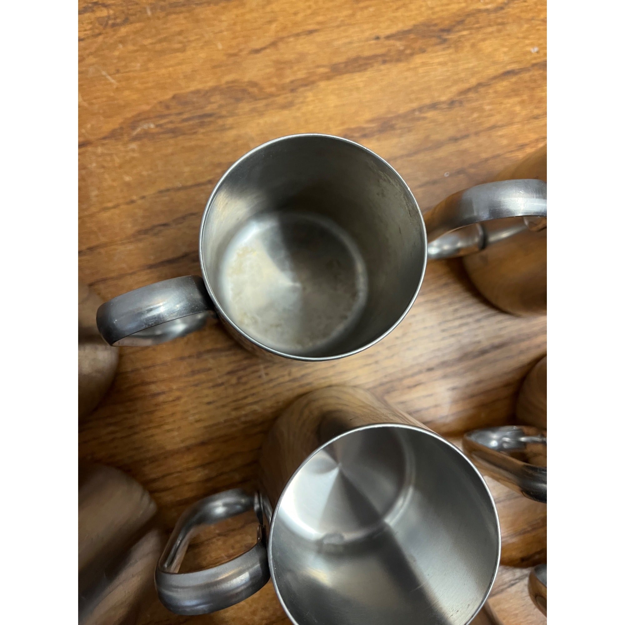Vintage 1960s Old Hall Stainless HALF PINT Tankards Mugs MCM Robert Welch Set 15