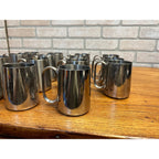 Vintage 1960s Old Hall Stainless HALF PINT Tankards Mugs MCM Robert Welch Set 15