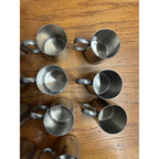 Vintage 1960s Old Hall Stainless HALF PINT Tankards Mugs MCM Robert Welch Set 15