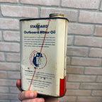 Vintage Standard Oil Co. Outboard Motor Oil Advertising Can Gas Oil
