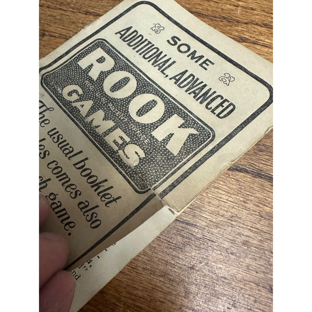 RARE ORIGINAL 1924 PARKER BROTHERS SOME ADDITIONAL ROOK GAMES RULES BOSTON