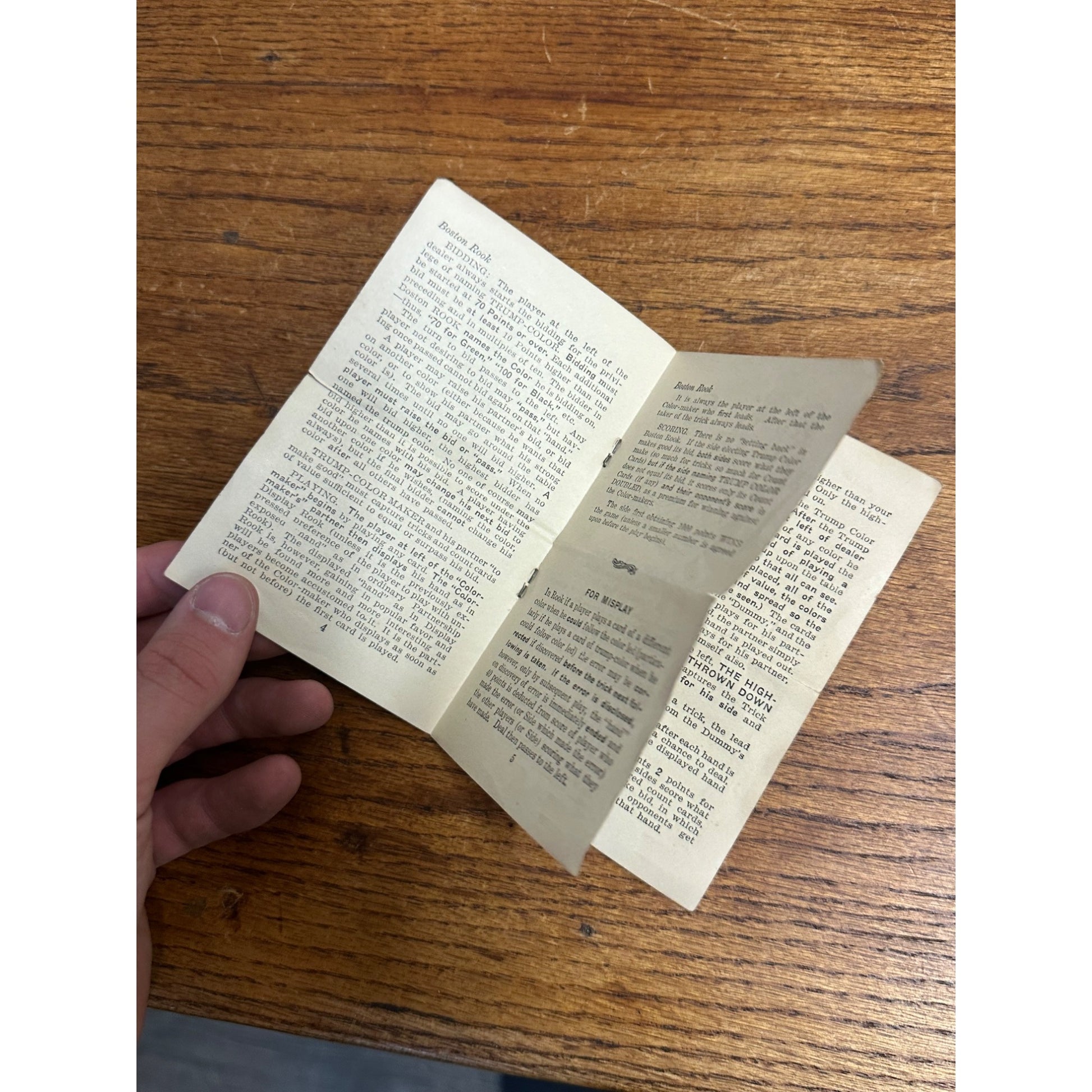 RARE ORIGINAL 1924 PARKER BROTHERS SOME ADDITIONAL ROOK GAMES RULES BOSTON