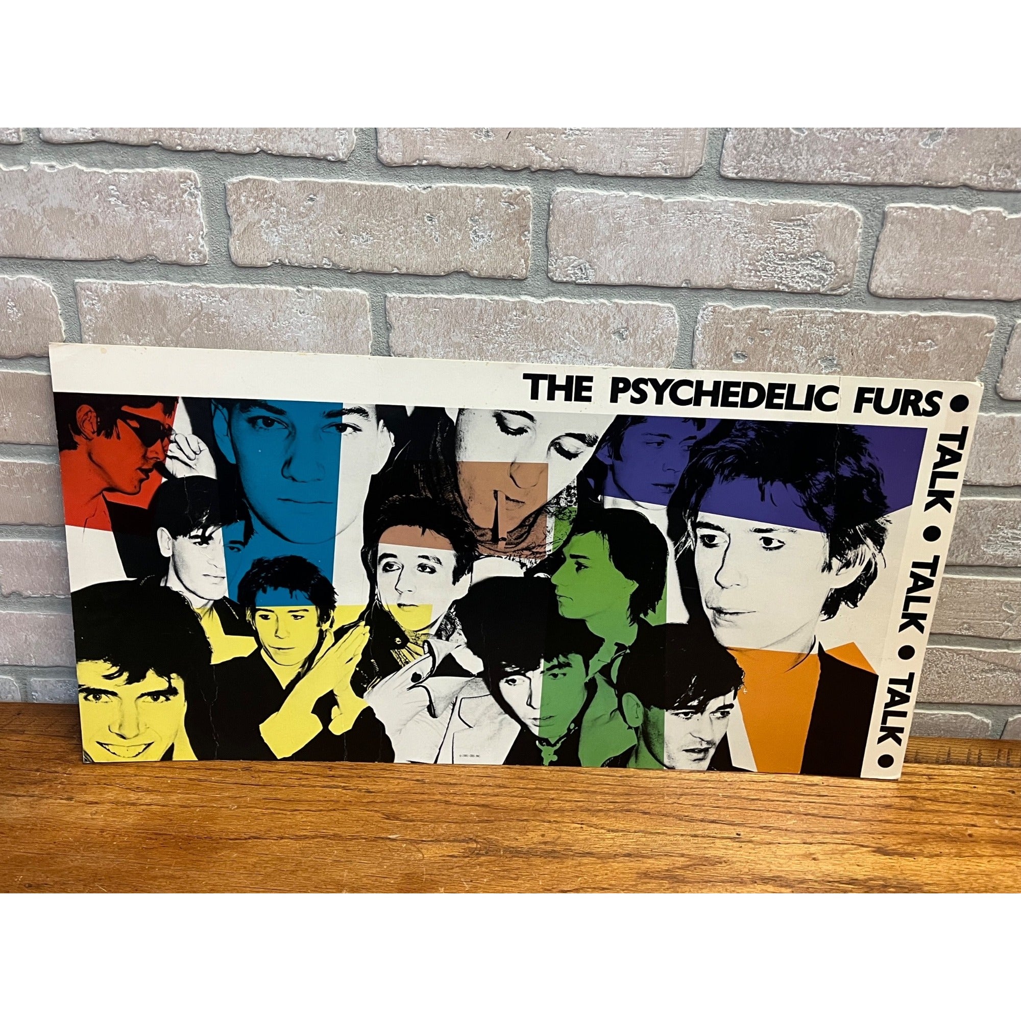 RARE Vintage 1981 Psychedelic Furs Cardboard Poster Store Display Promo Talk Talk Album
