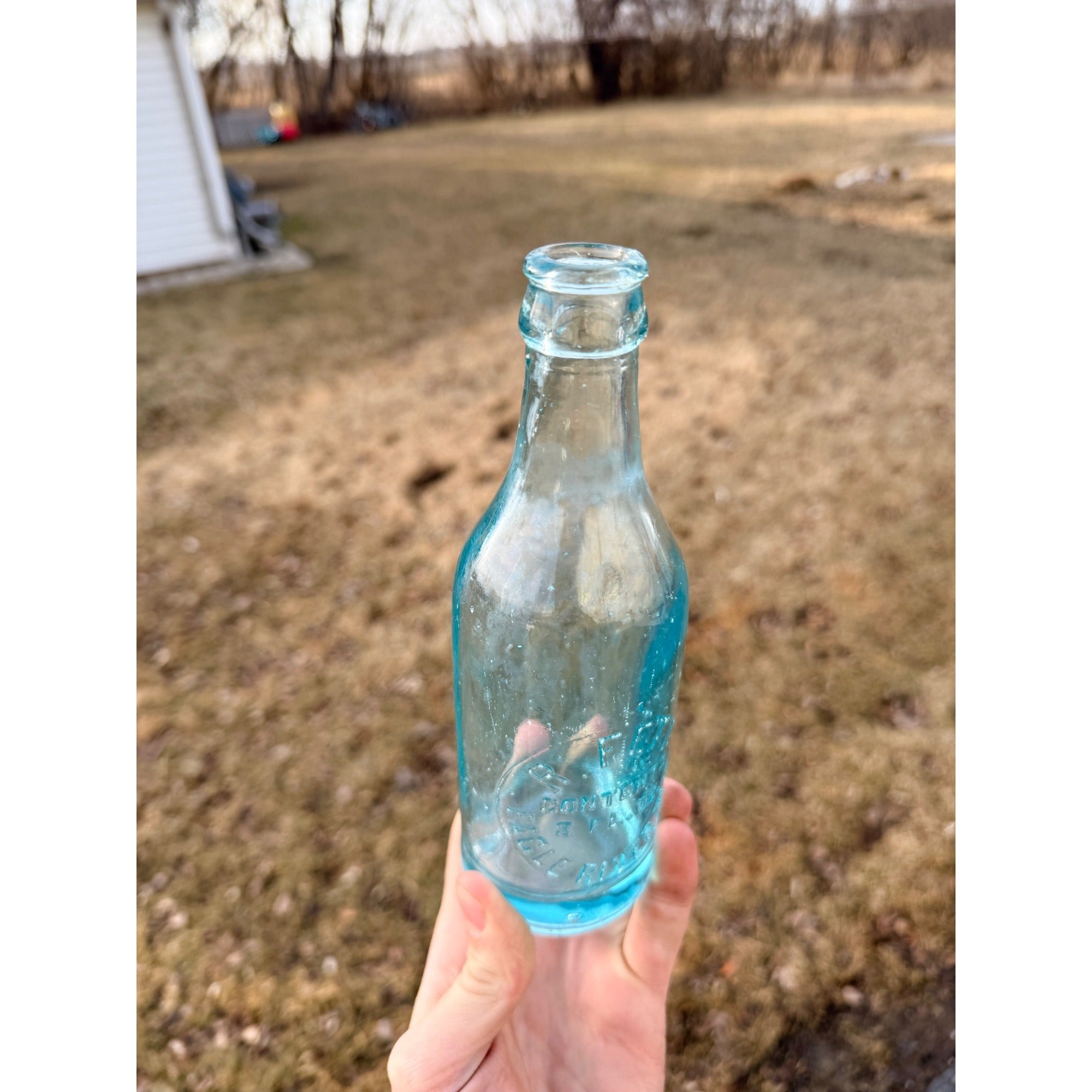 Rare Vintage R. Fett Applied Crown Soda Bottle Eagle River Wisconsin Wis WI