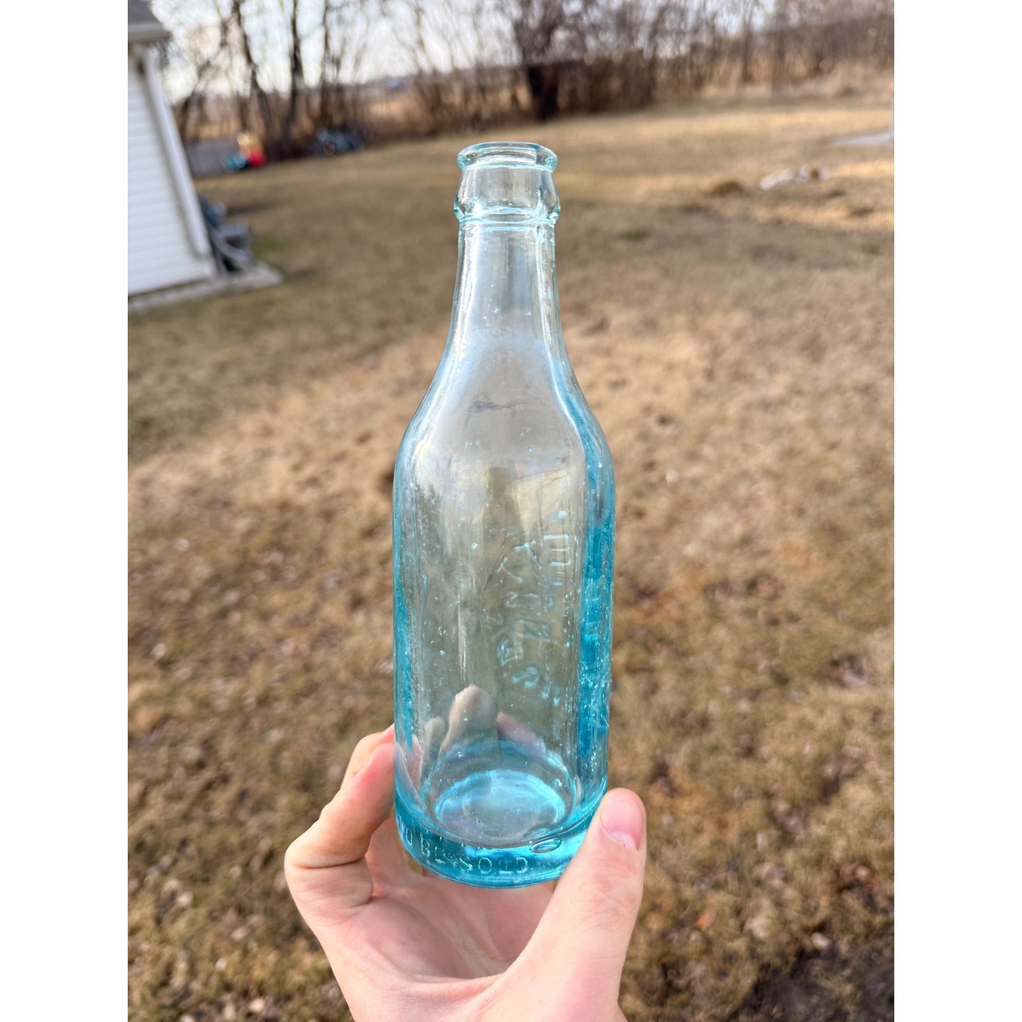 Rare Vintage R. Fett Applied Crown Soda Bottle Eagle River Wisconsin Wis WI