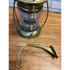 Antique 1900s Brass Ship Oil Lantern National Marine Lamp Co. Maritime + Bracket