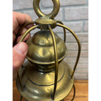 Antique 1900s Brass Ship Oil Lantern National Marine Lamp Co. Maritime + Bracket