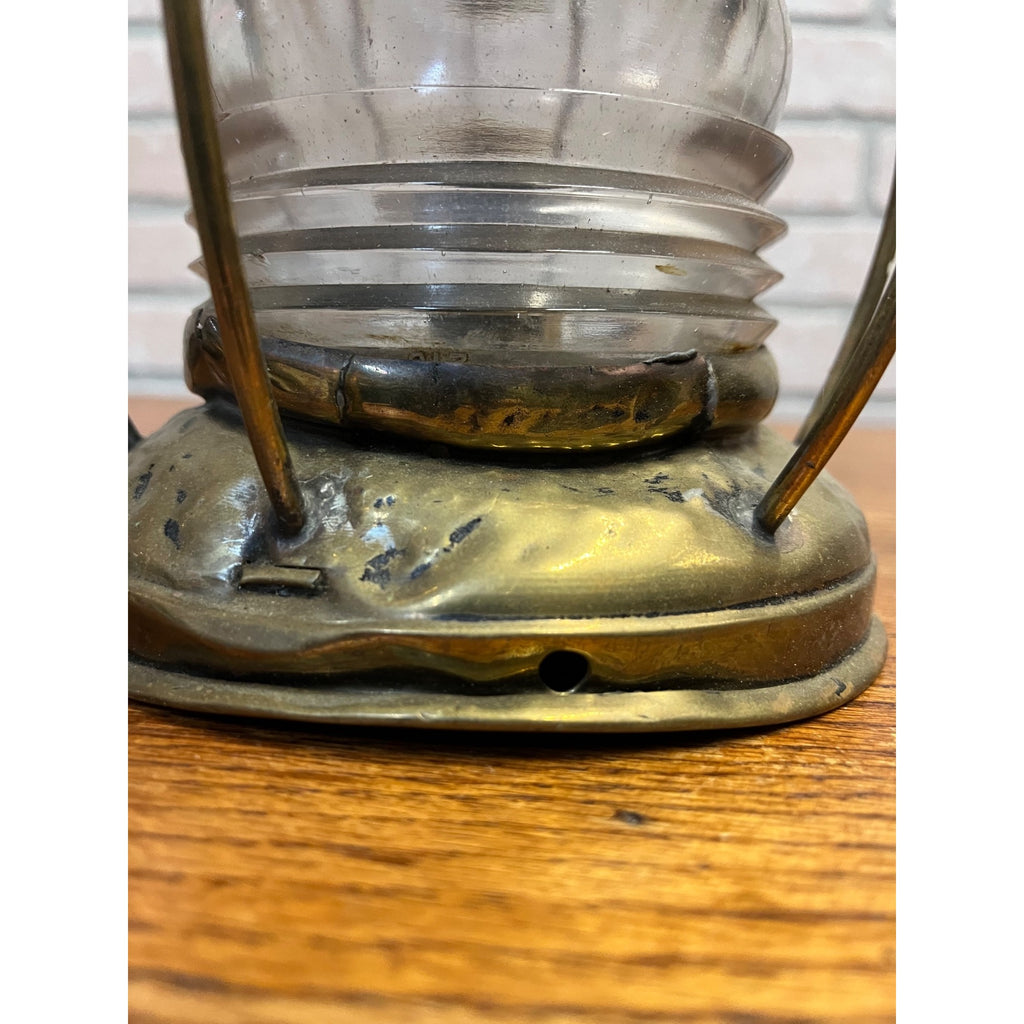 Antique 1900s Brass Ship Oil Lantern National Marine Lamp Co. Maritime + Bracket
