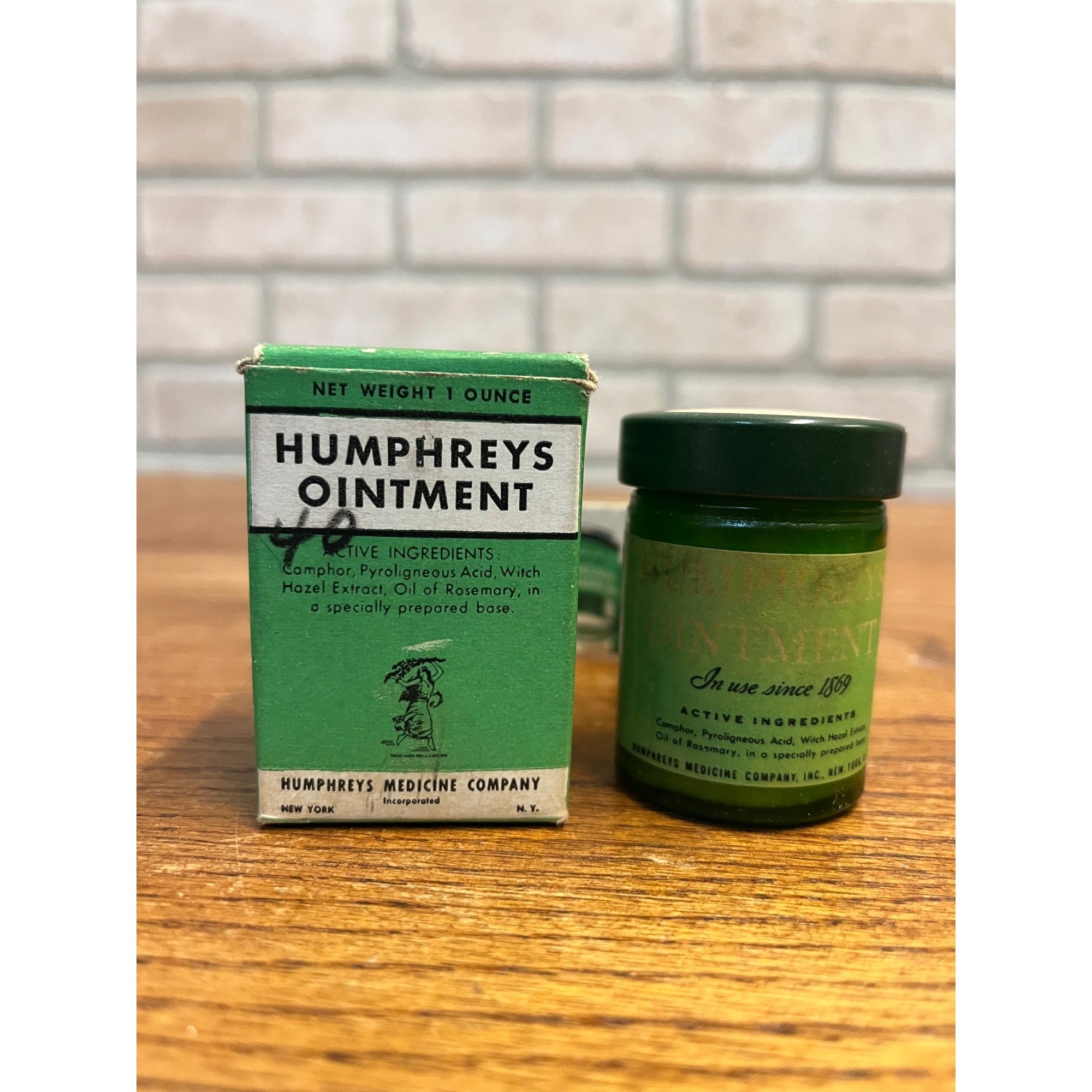 Vintage Humphreys Ointment New Never Opened Original Box