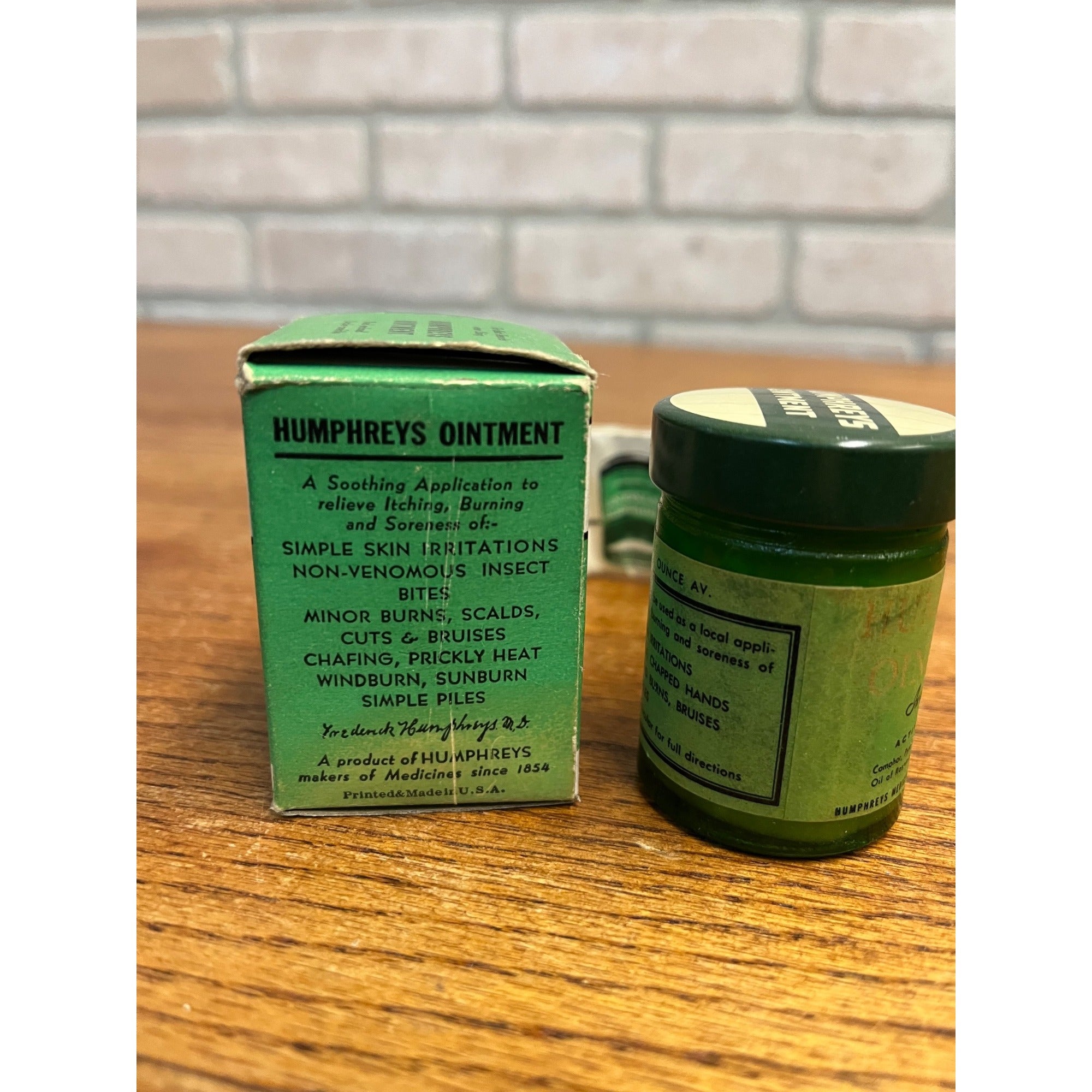Vintage Humphreys Ointment New Never Opened Original Box