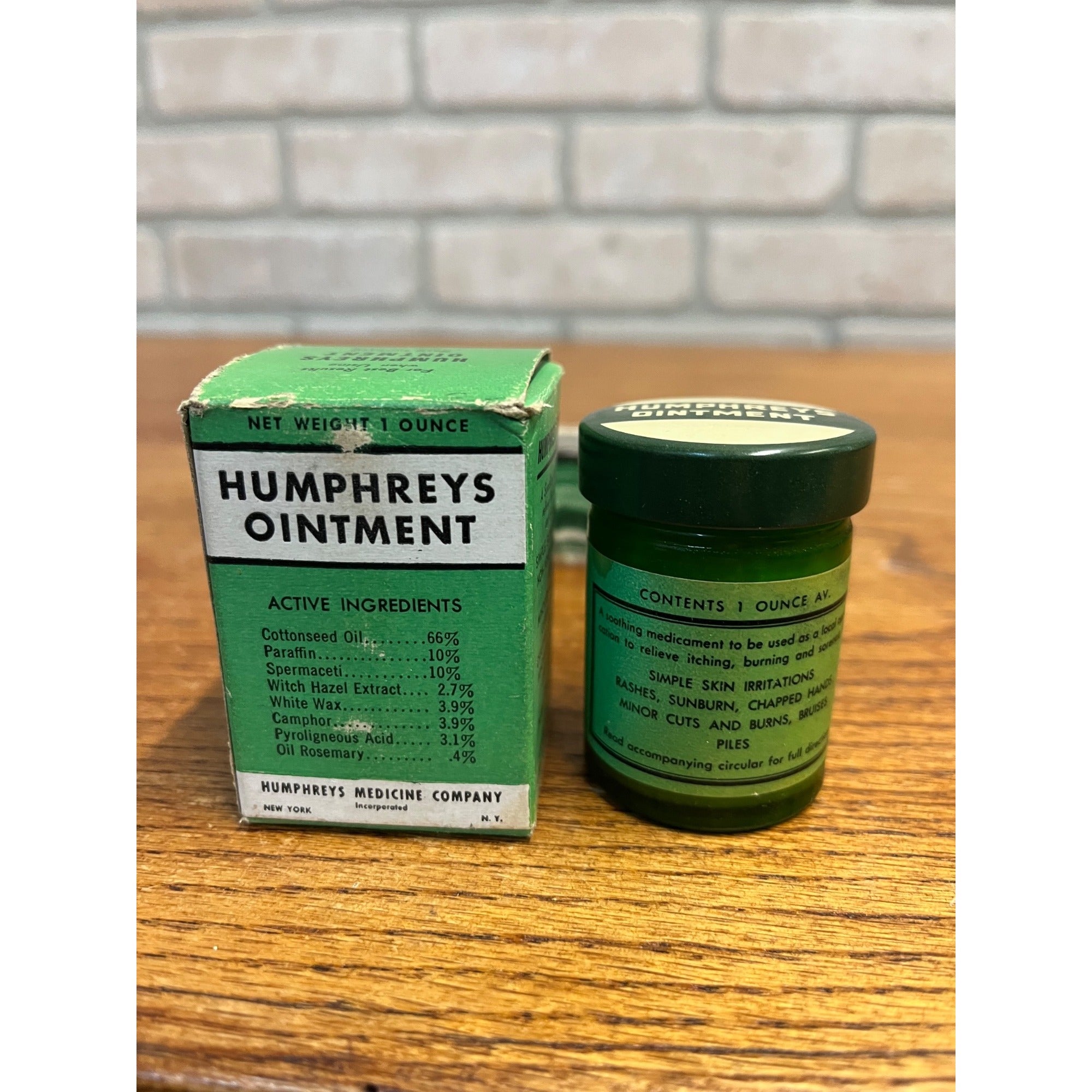 Vintage Humphreys Ointment New Never Opened Original Box