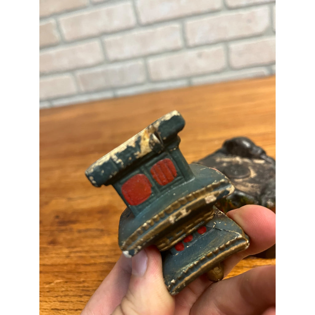 Vintage 1950s Bisque or Chalkware Pagoda Temple on Mountain Incense Burner