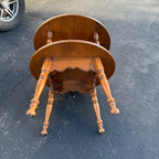 Sprague Carleton Vintage Rock Maple Wooden Two-Tier Table End Side Accent