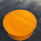 Sprague Carleton Vintage Rock Maple Wooden Two-Tier Table End Side Accent