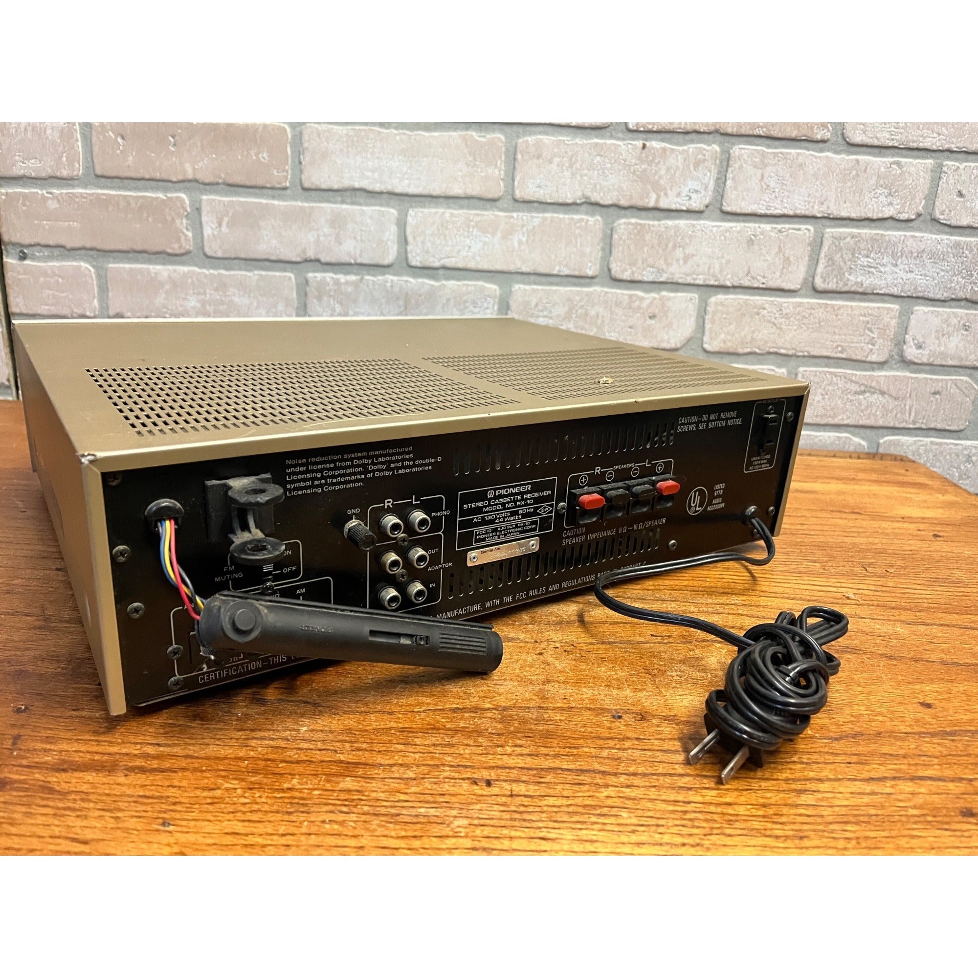 RARE Vintage Pioneer Stereo Cassette Receiver Model RX-10