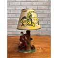 RARE Vintage 1955 Premco MFG Chicago Davy Crockett & Bear Lamp Tested Working