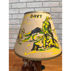 RARE Vintage 1955 Premco MFG Chicago Davy Crockett & Bear Lamp Tested Working