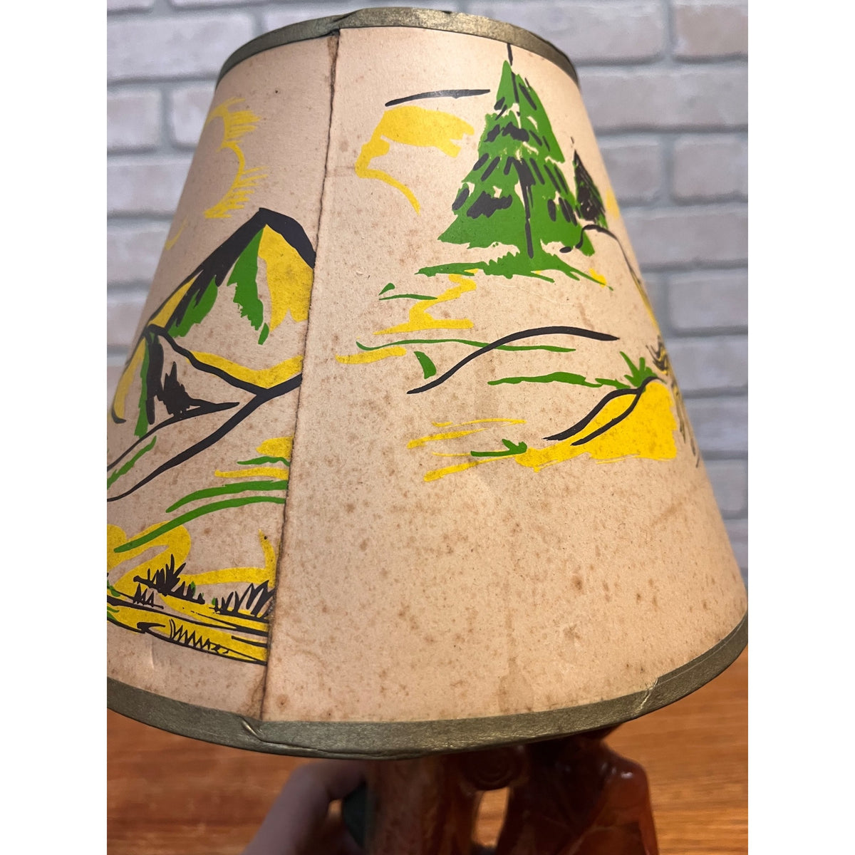 RARE Vintage 1955 Premco MFG Chicago Davy Crockett & Bear Lamp Tested Working