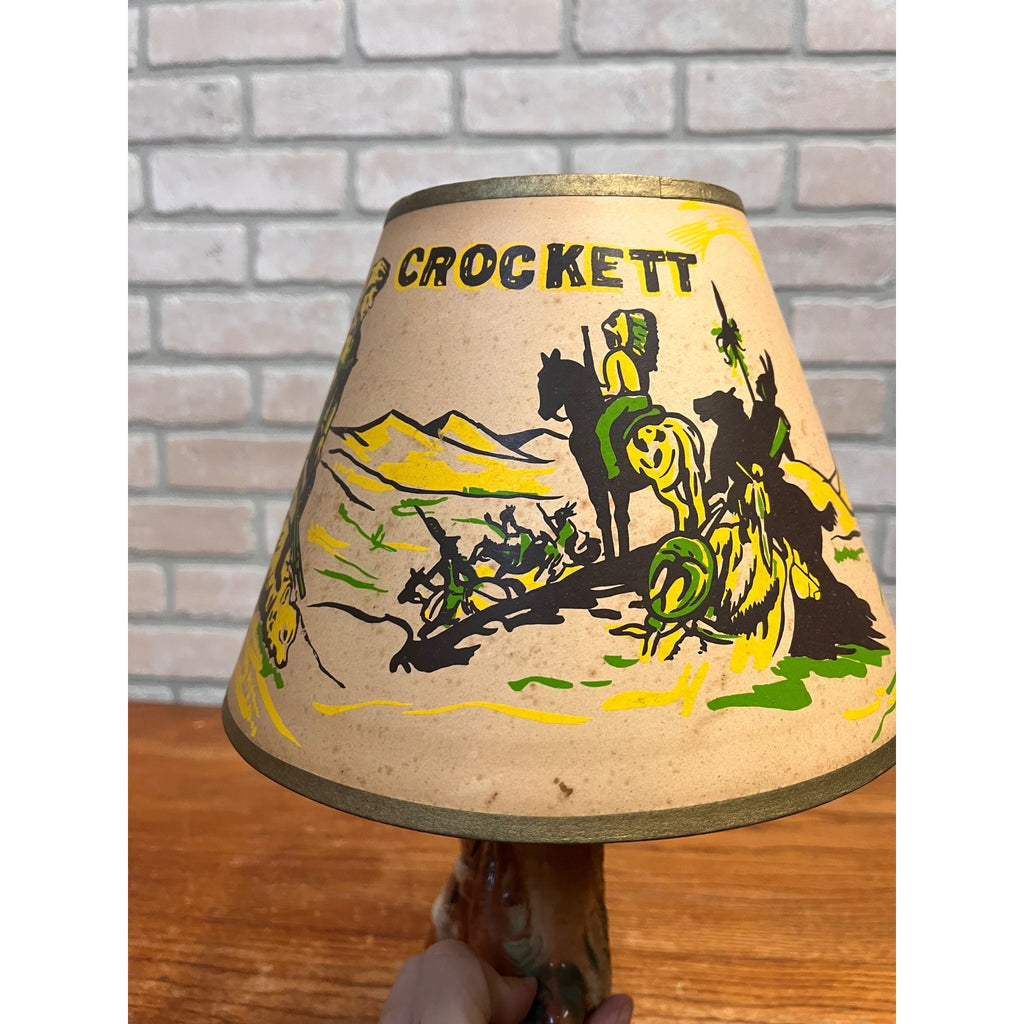 RARE Vintage 1955 Premco MFG Chicago Davy Crockett & Bear Lamp Tested Working