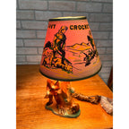 RARE Vintage 1955 Premco MFG Chicago Davy Crockett & Bear Lamp Tested Working