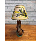 RARE Vintage 1955 Premco MFG Chicago Davy Crockett & Bear Lamp Tested Working