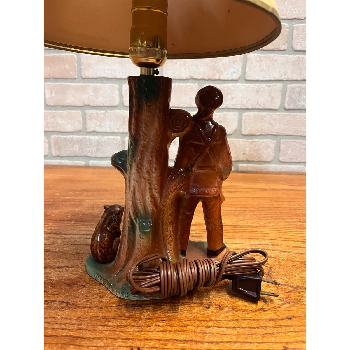 RARE Vintage 1955 Premco MFG Chicago Davy Crockett & Bear Lamp Tested Working