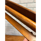 Antique Primitive Wooden Textile Ribbon or Towel Drying Kitchen Shelf Rack Wall