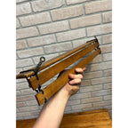 Antique Primitive Wooden Textile Ribbon or Towel Drying Kitchen Shelf Rack Wall