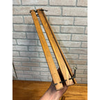 Antique Primitive Wooden Textile Ribbon or Towel Drying Kitchen Shelf Rack Wall