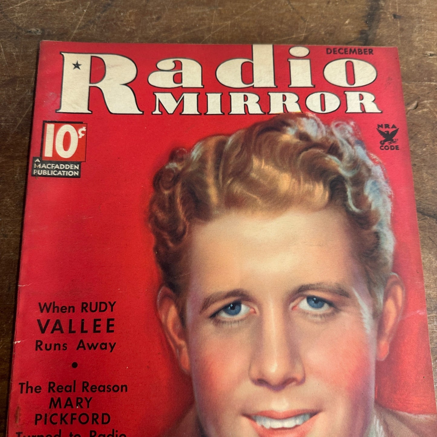 RADIO MIRROR DECEMBER 1934 MARY PICKFORD RUDY VALLEE COVER CARSON ROBISON