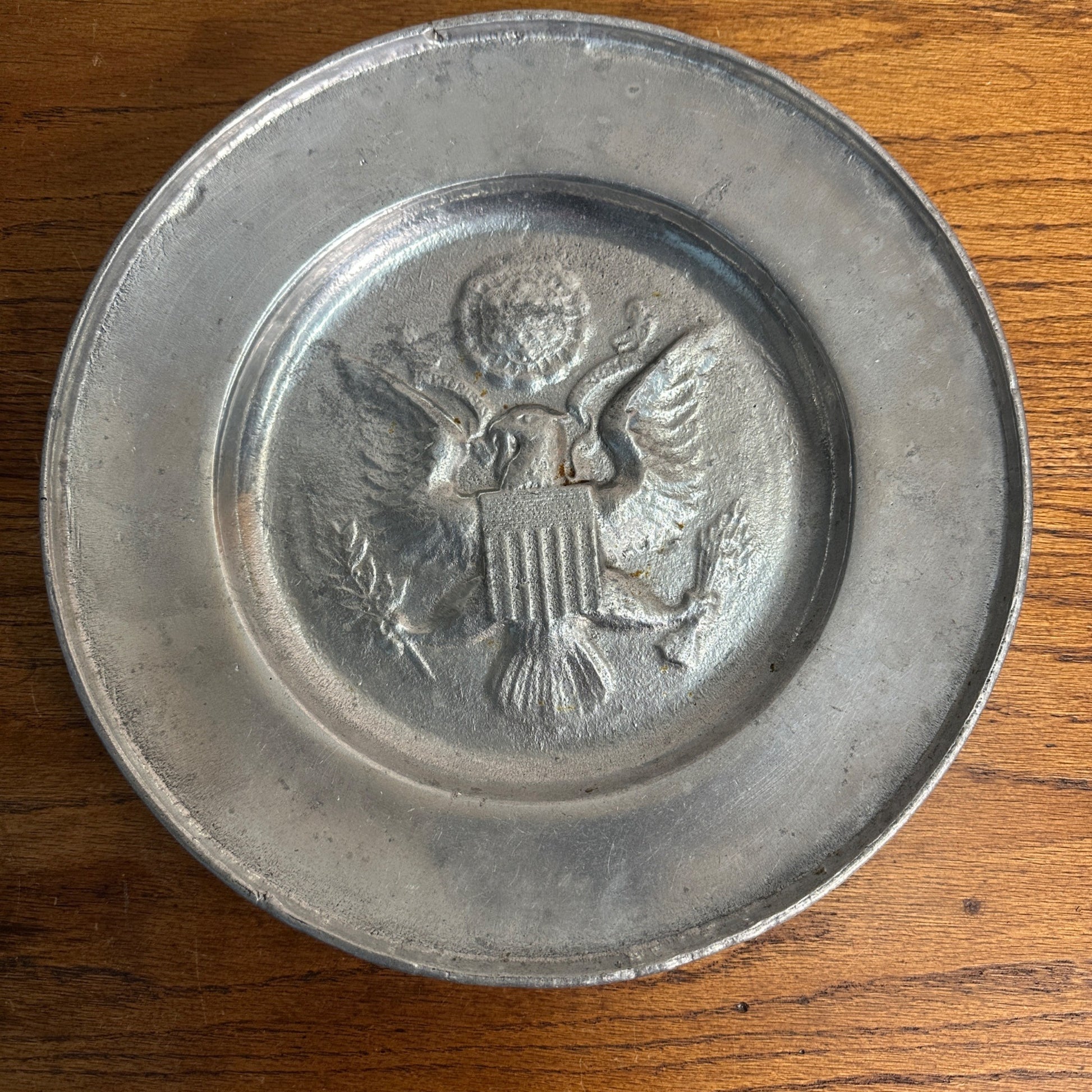 Vintage Wilton Armetale Pewter 12.5" Eagle Wall Plaque Charger