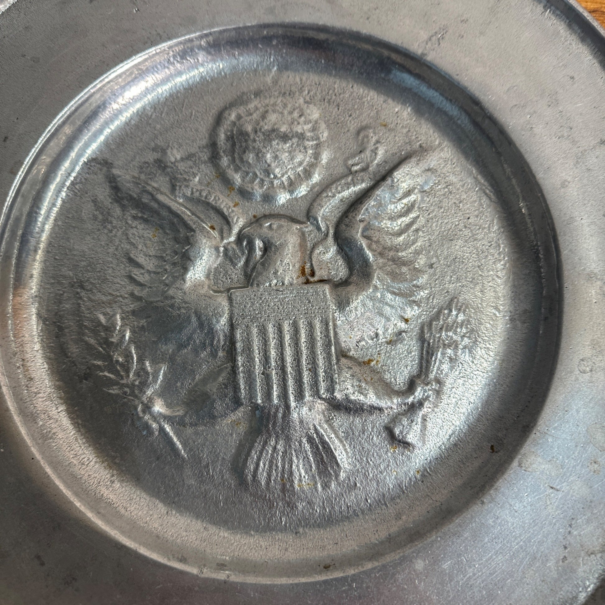 Vintage Wilton Armetale Pewter 12.5" Eagle Wall Plaque Charger
