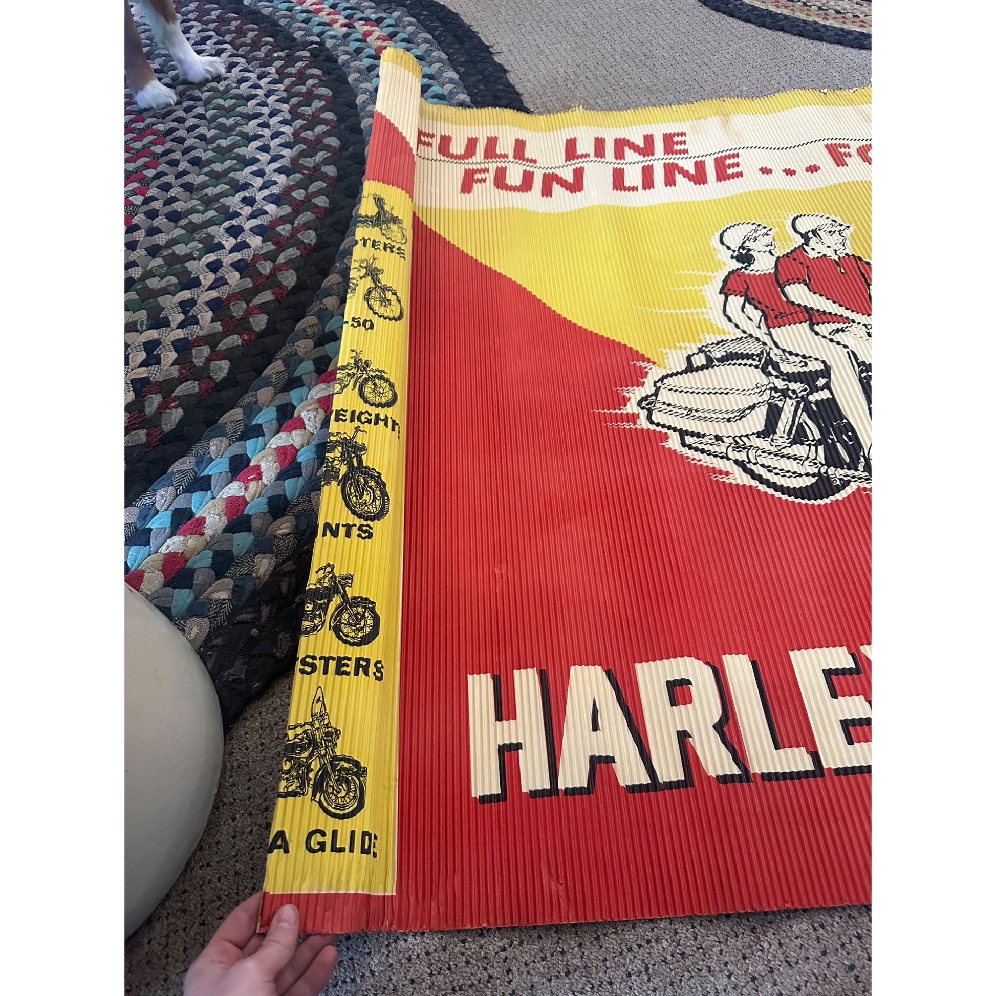 Ultra Rare Vintage 1965 Harley Davidson Dealership Reytrim Co Corrugated Poster