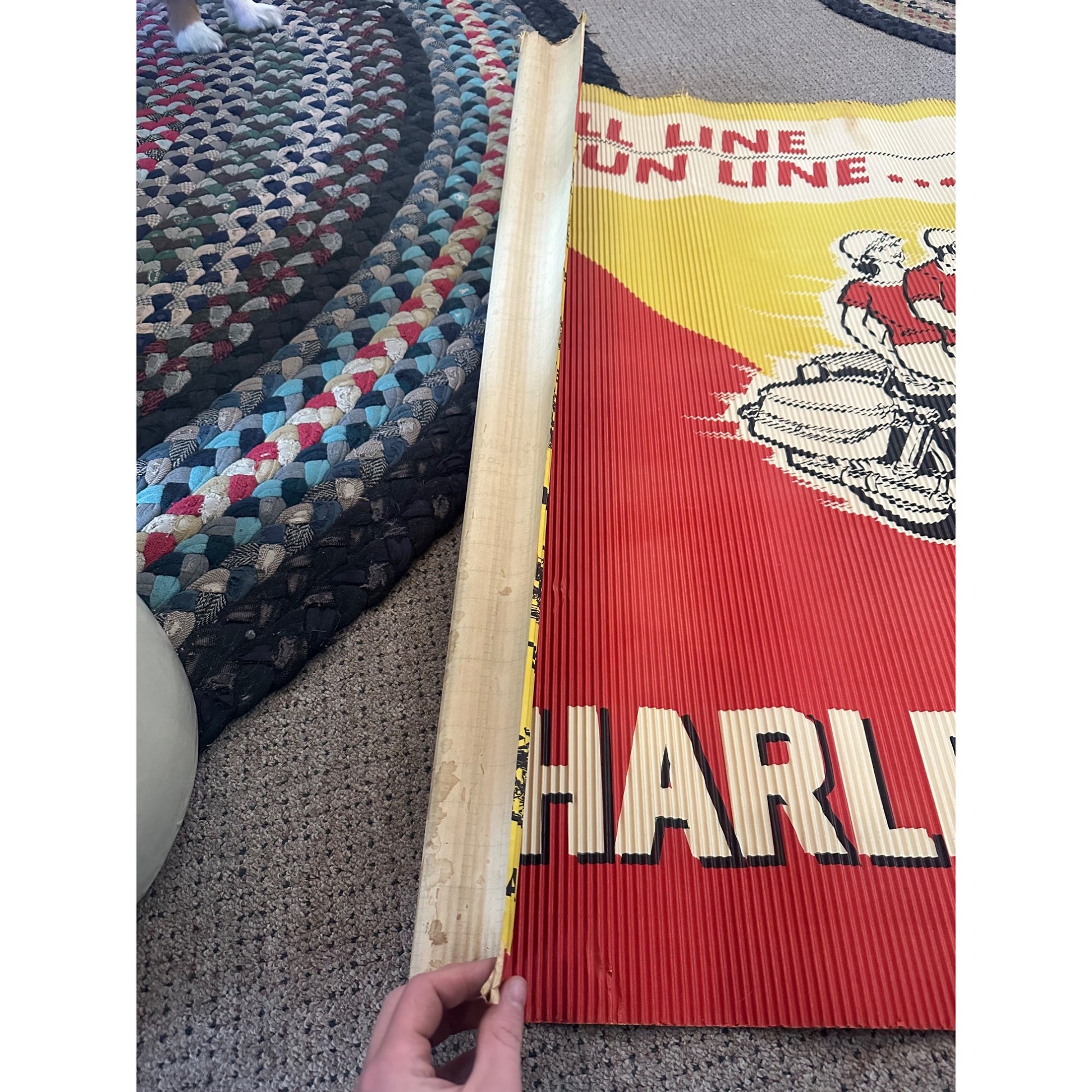 Ultra Rare Vintage 1965 Harley Davidson Dealership Reytrim Co Corrugated Poster